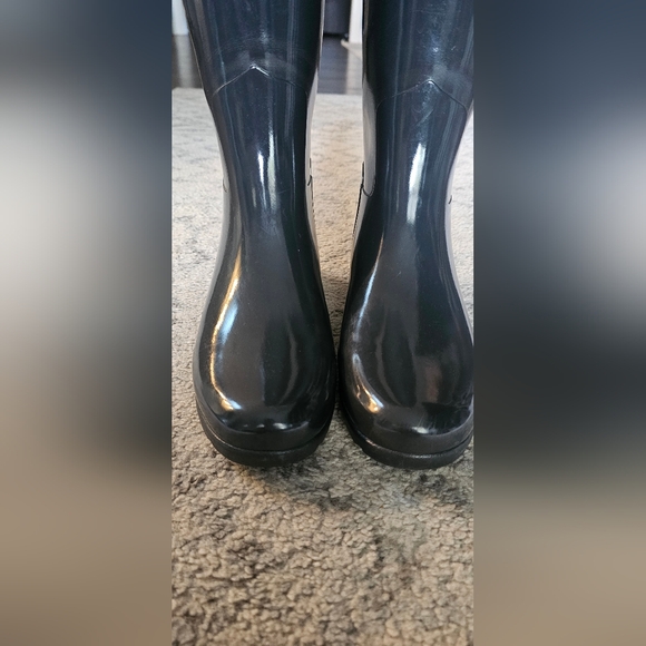 Hunter tall rain boots, grey, sz US 8, EU 39 - Picture 4 of 6